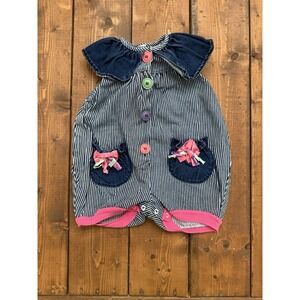 Retro 80s 90s Denim Romper